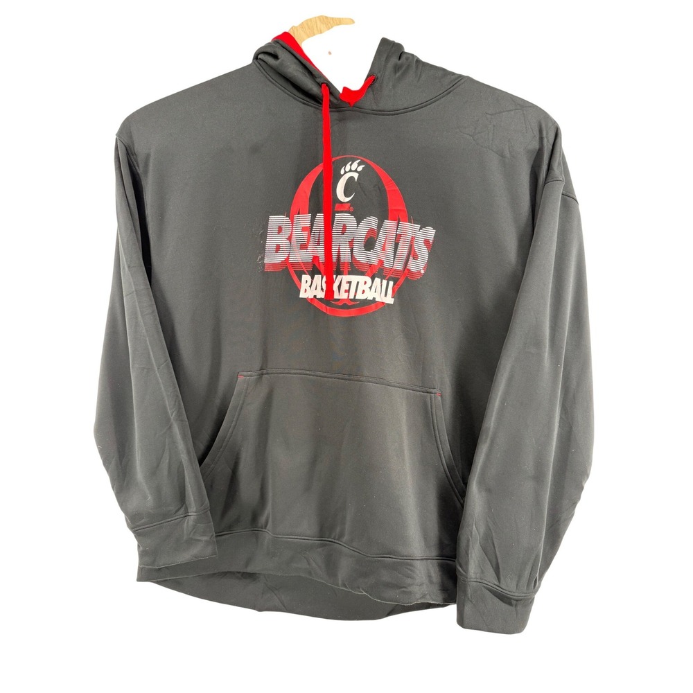 Majestic Section 101 Cincinnati Bearcats Basketball Hoodie Mens 2XL Black NCAA